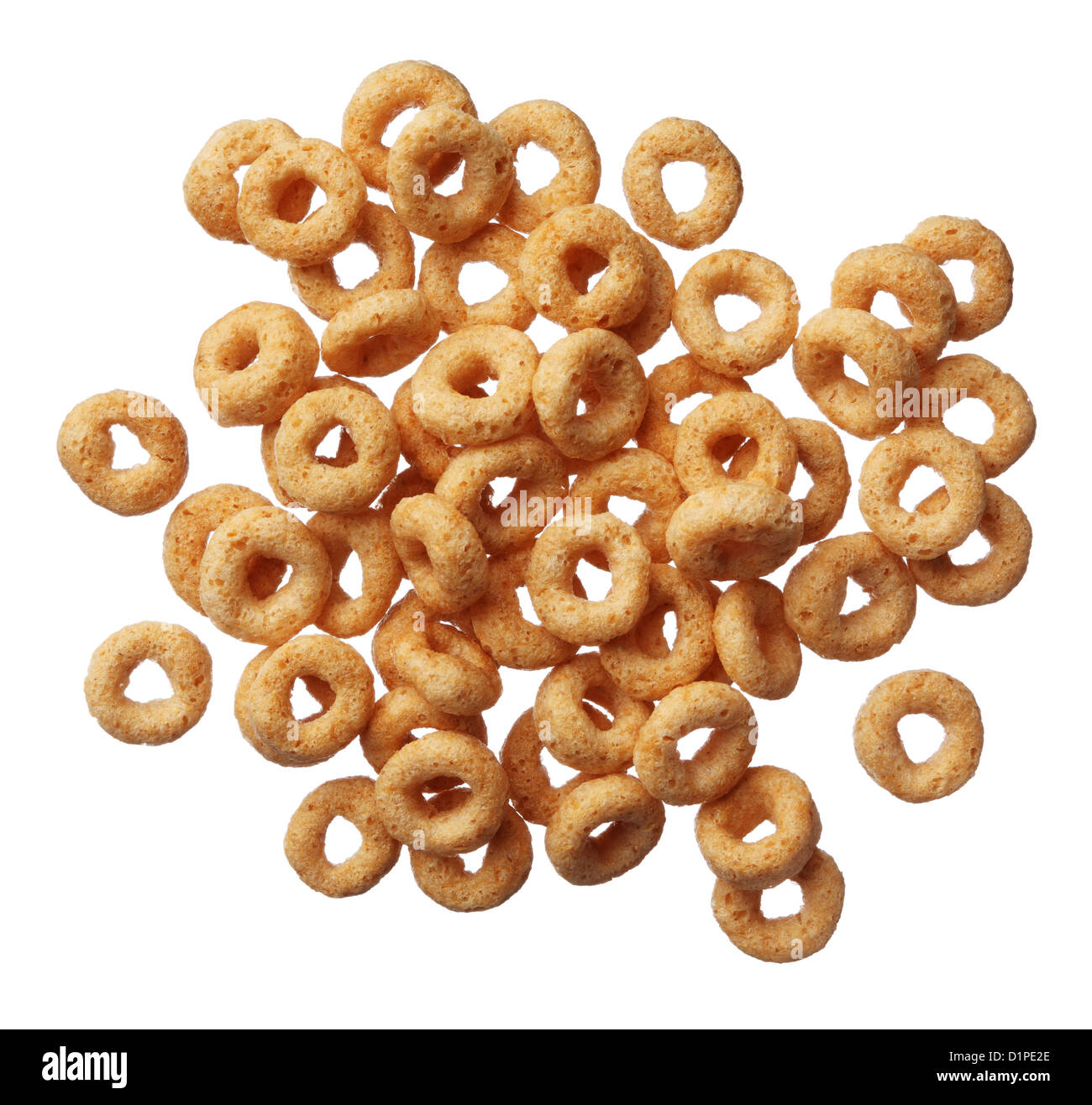 Cheerios cereal isolated on white background Stock Photo