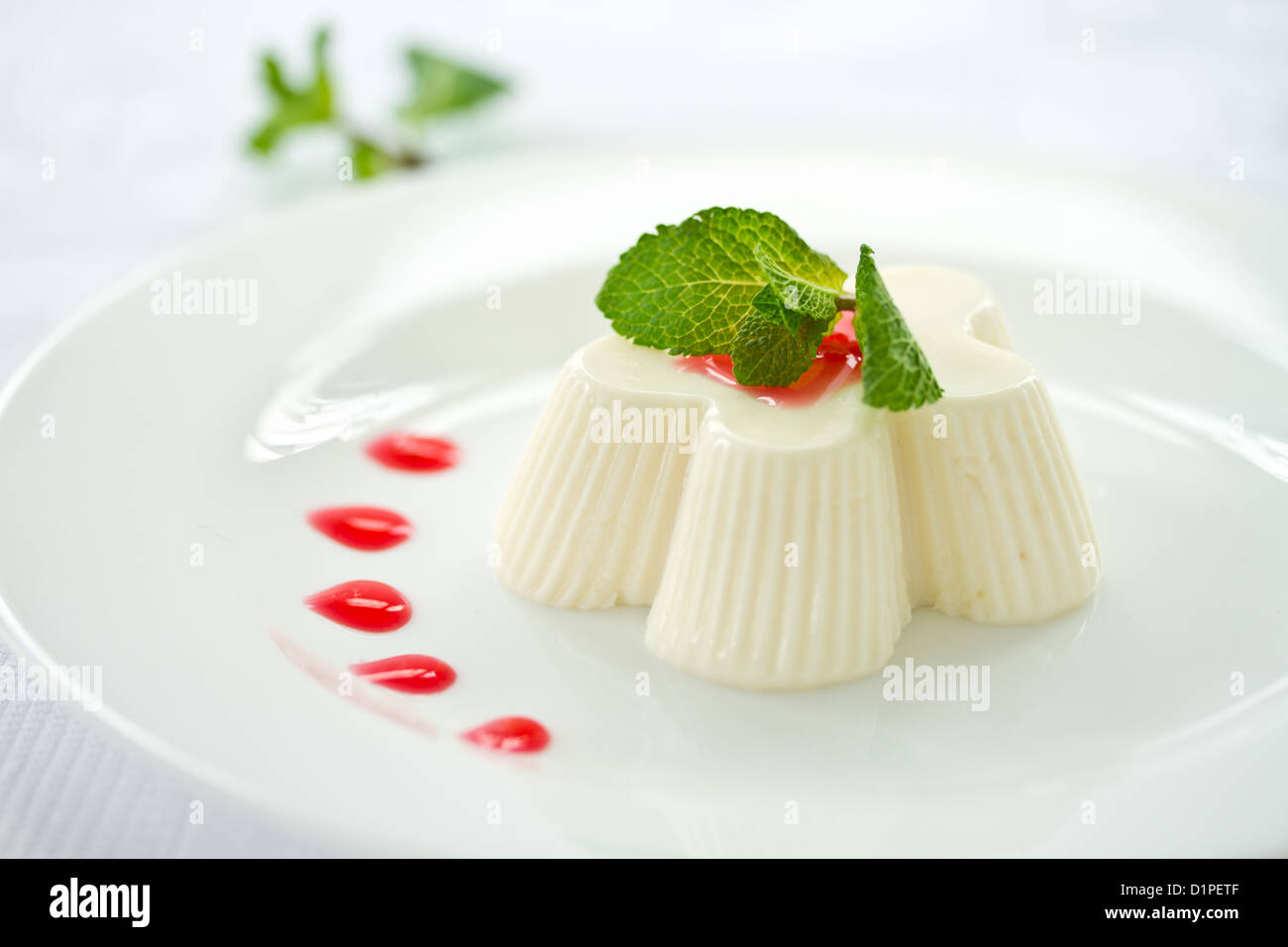 milky white jelly Stock Photo Alamy