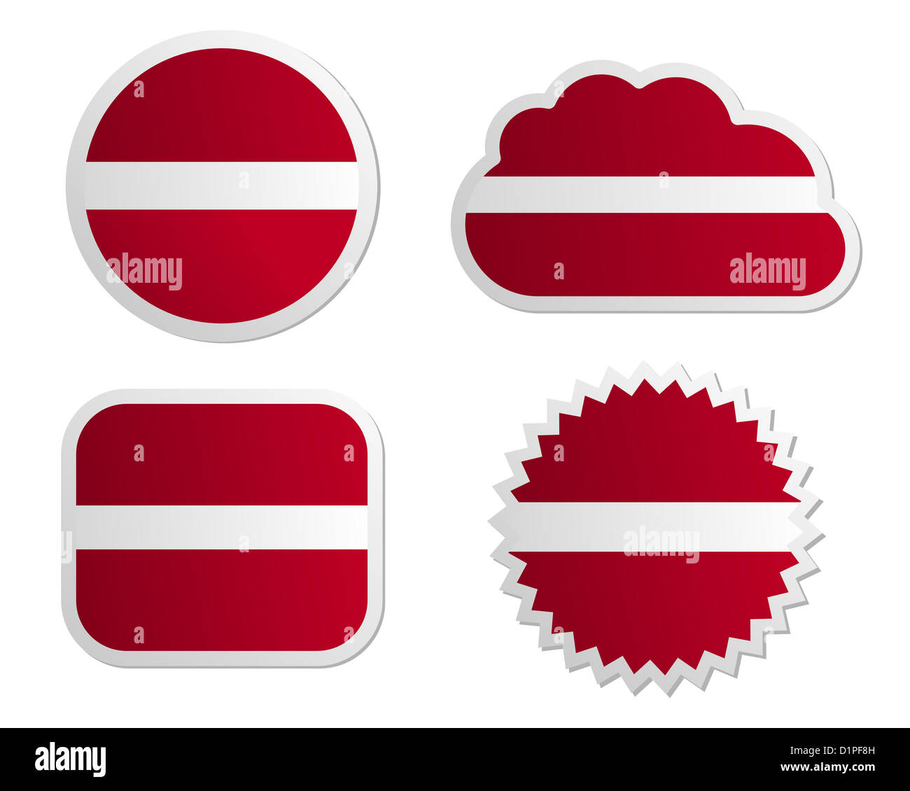 Latvia flag labels Stock Photo - Alamy