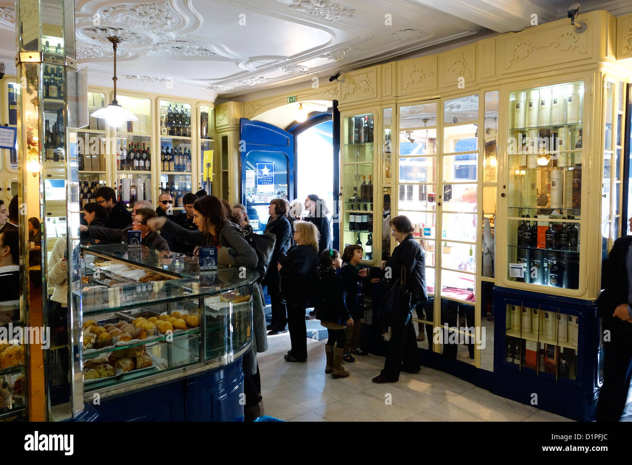 Pasteis, de, Belem, Lisbon, Portugal, pastry, custard nata Stock Photo