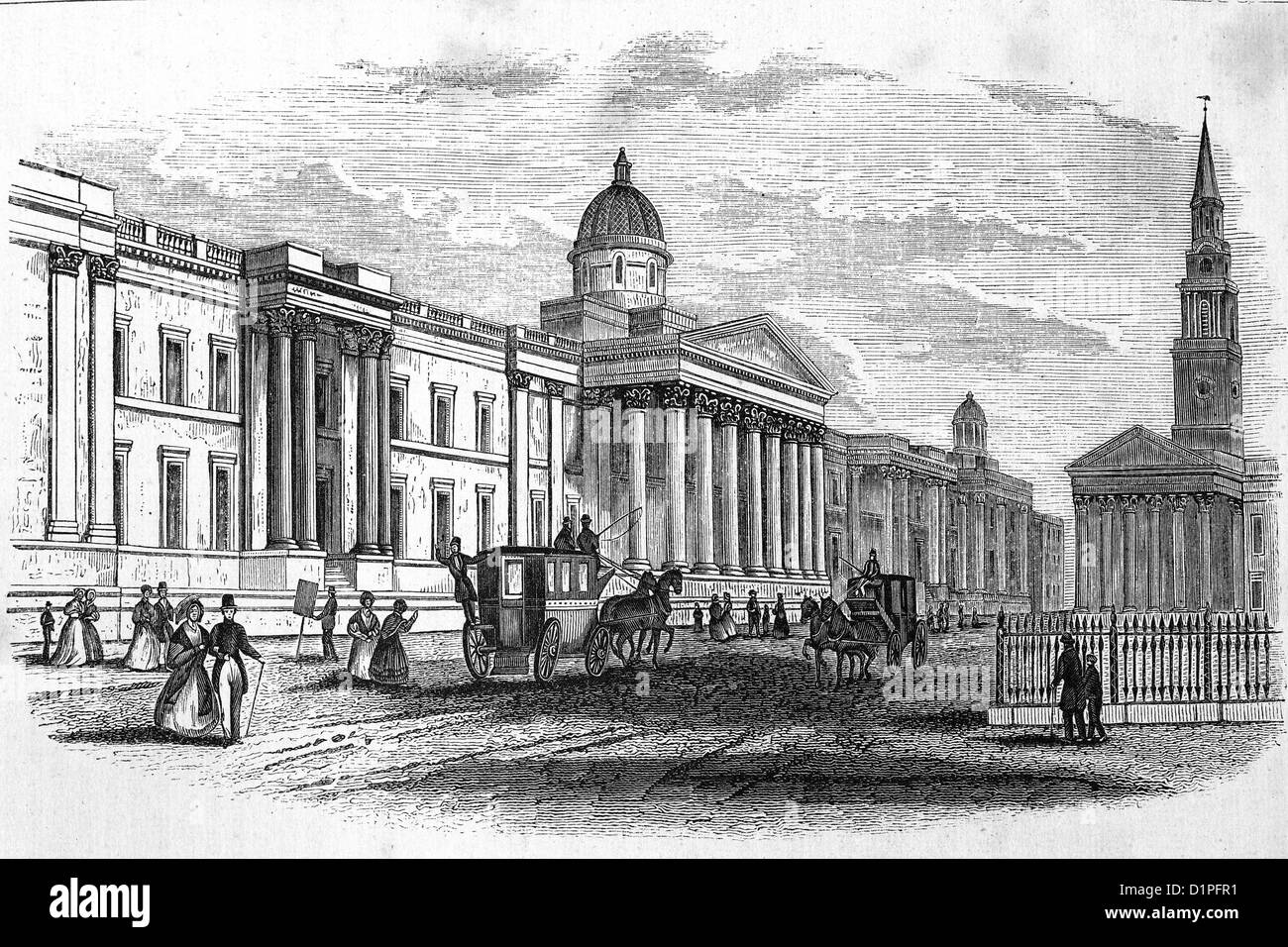 National gallery art museum trafalgar square london architecture dome