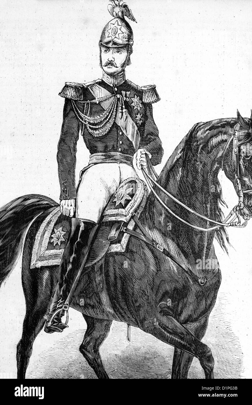 Alexander II. Russian emperor. 1818-1881. Antique illustration, 1856 ...