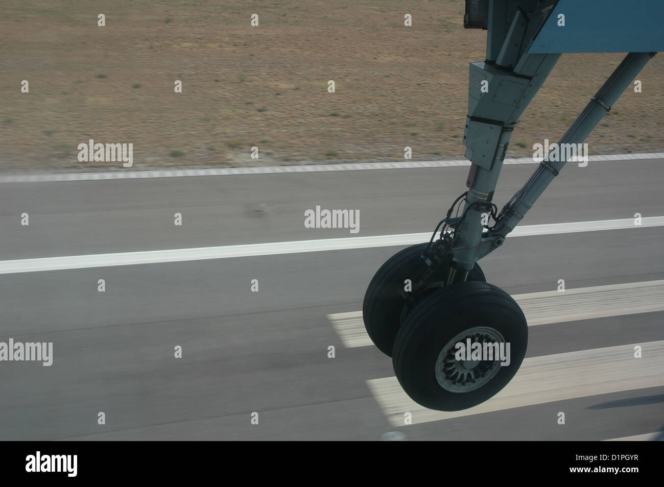 Bologna, Italy, airplane landing at the airport Stock Photo Alamy