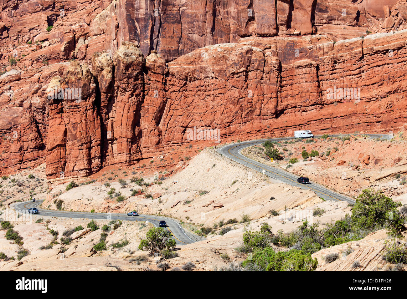 The Road into Arches NP, Utah, USA Stock Photo