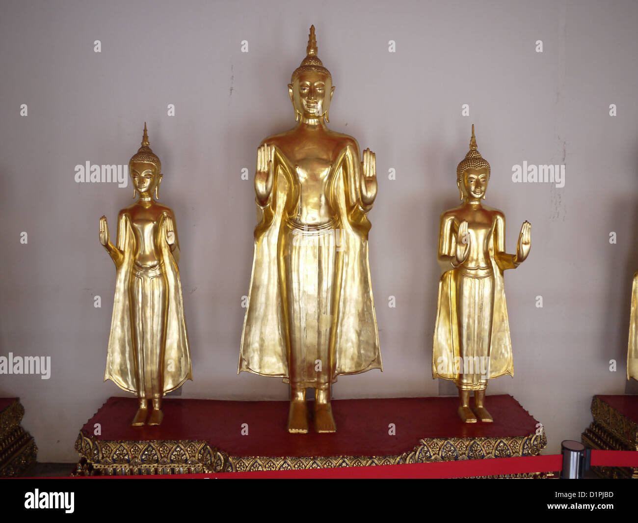 Thailand Golden Buddha statues Stock Photo - Alamy