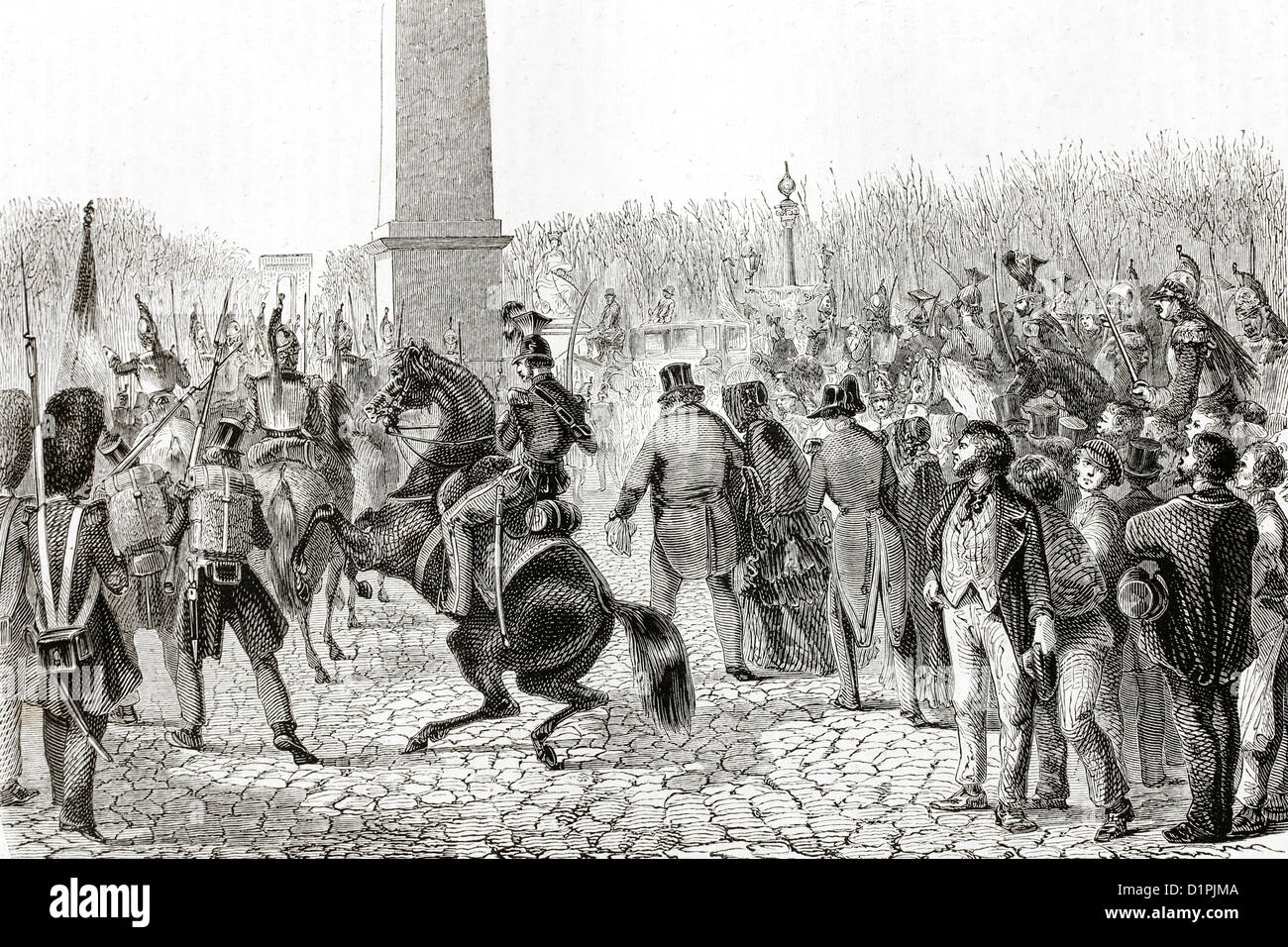 French revolution. 1848. Louis Philippe escapes from Paris. Antique Stock Photo: 52743386 - Alamy