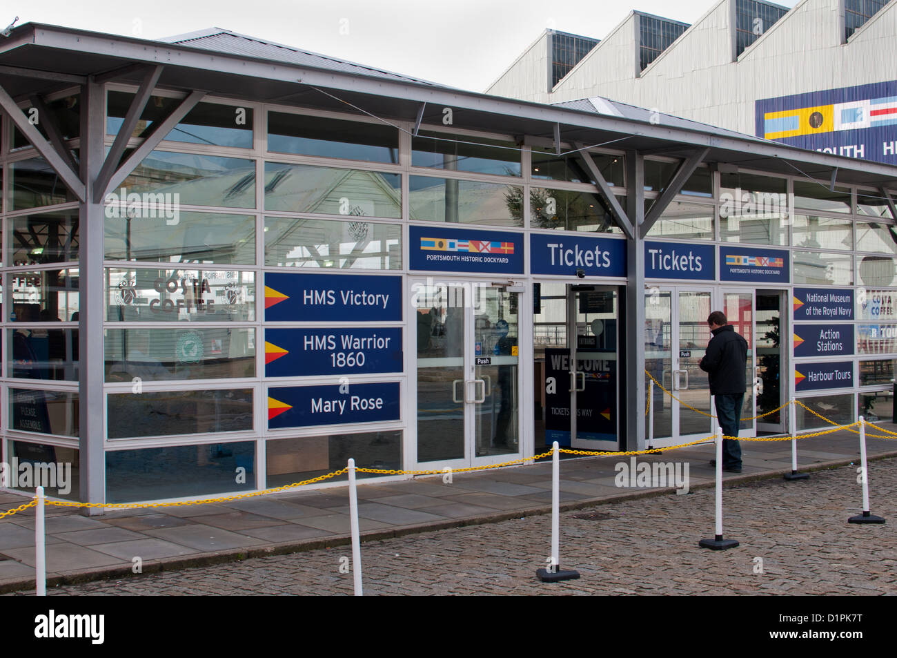 Historic dockyard ticket office portsmouth Stock Photo Alamy