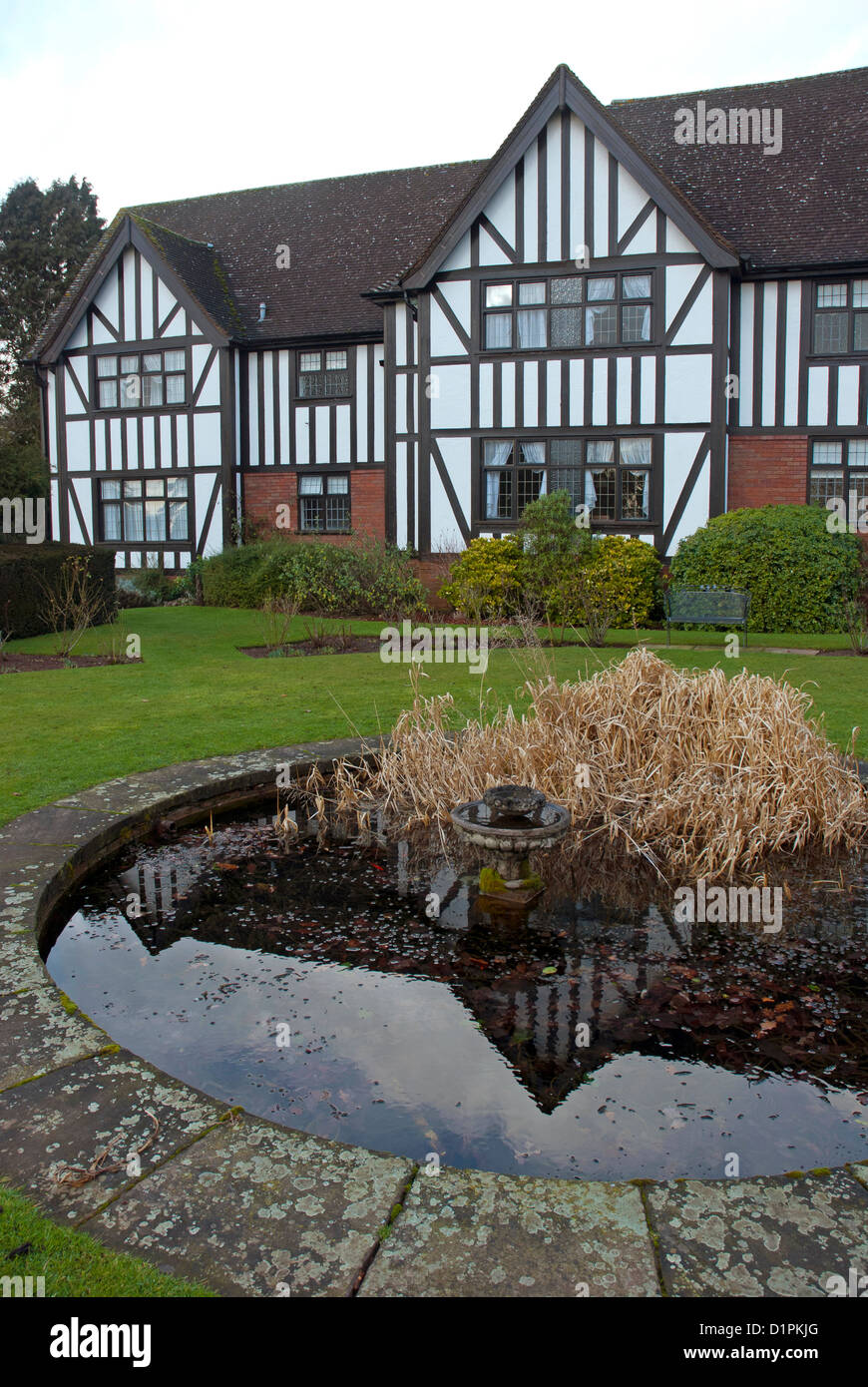 English mansion exterior and gardens Stock Photo