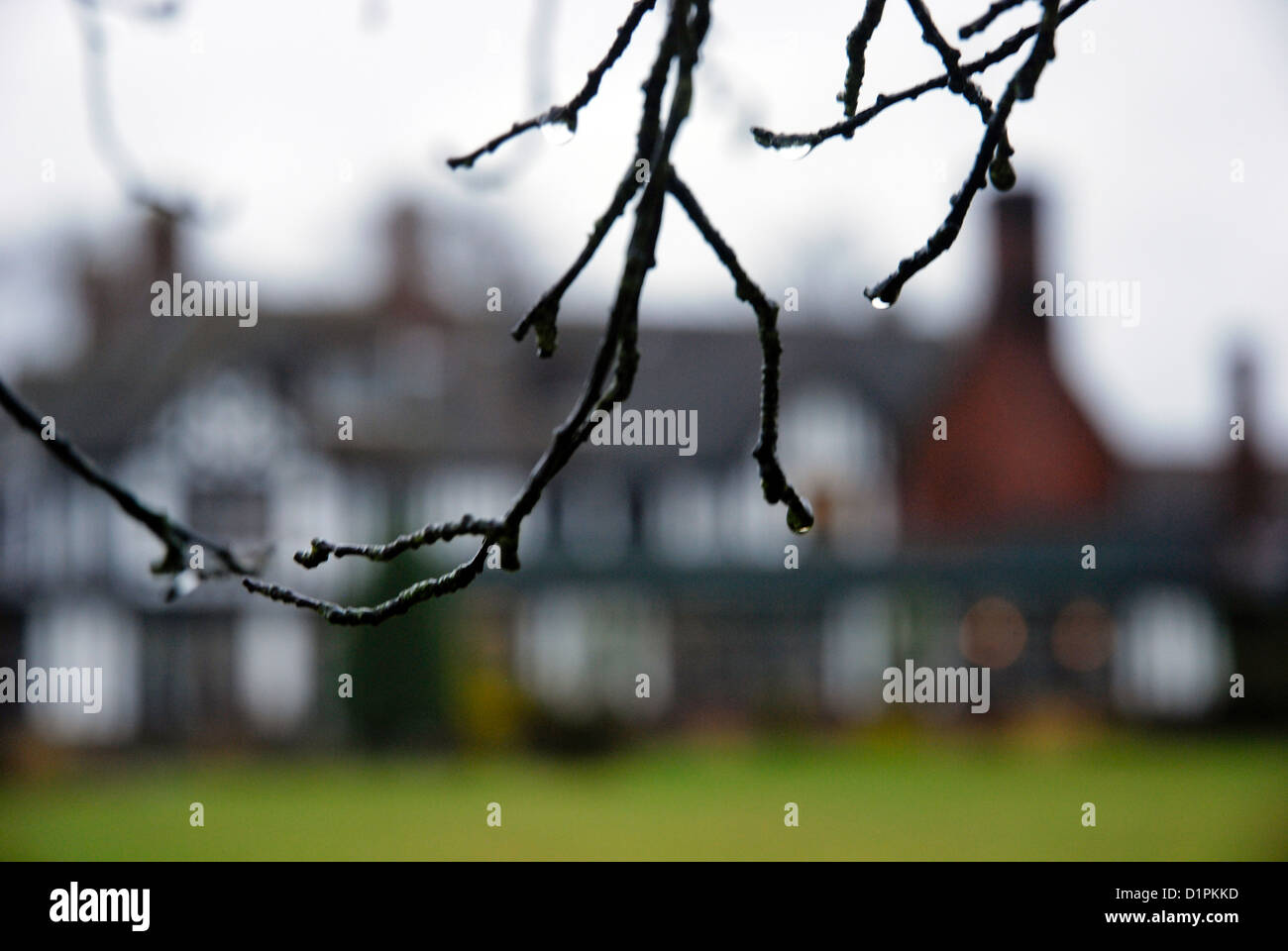 English mansion exterior and gardens Stock Photo