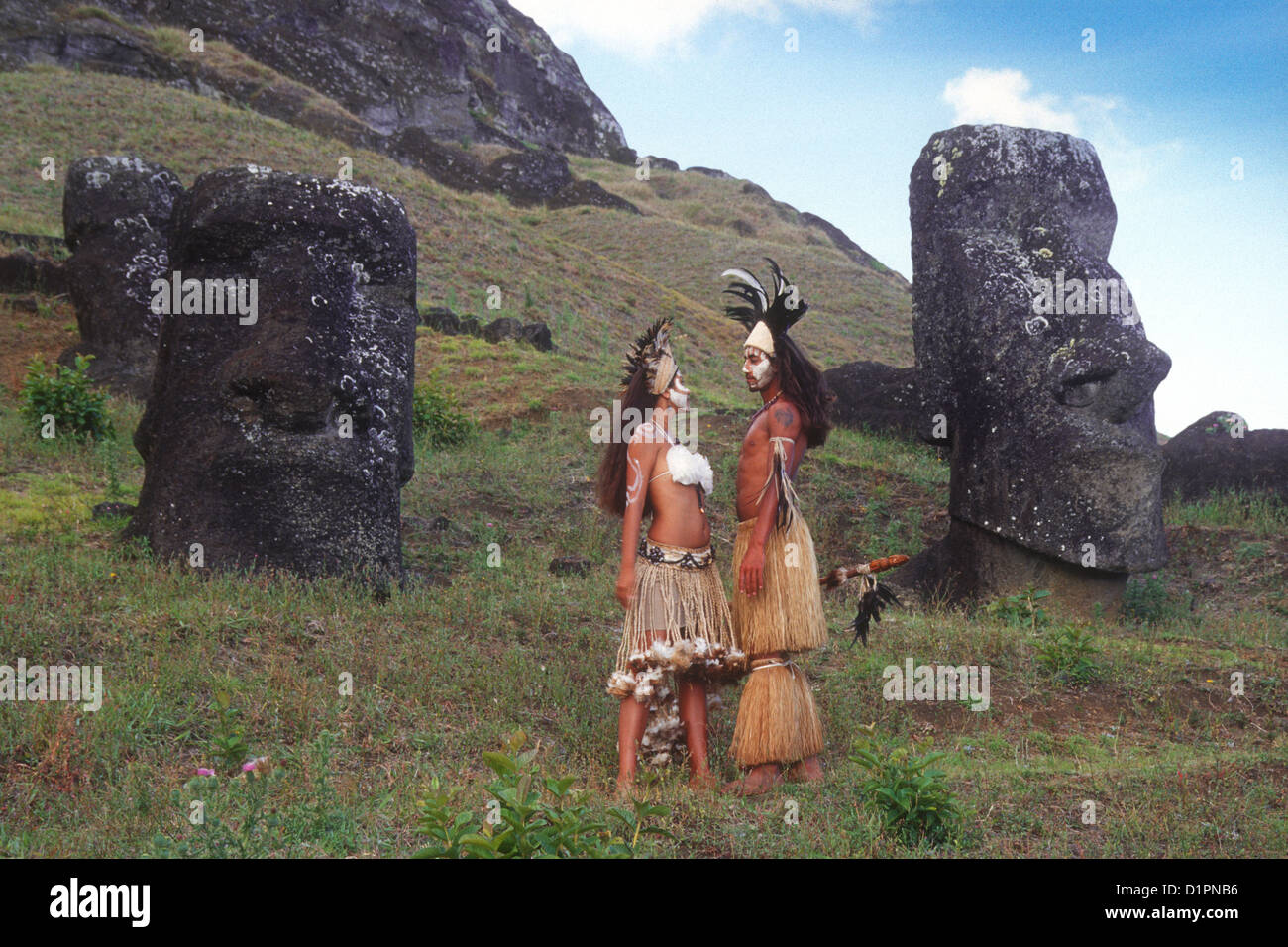 Native rapa nui man easter hi-res stock photography and images - Alamy