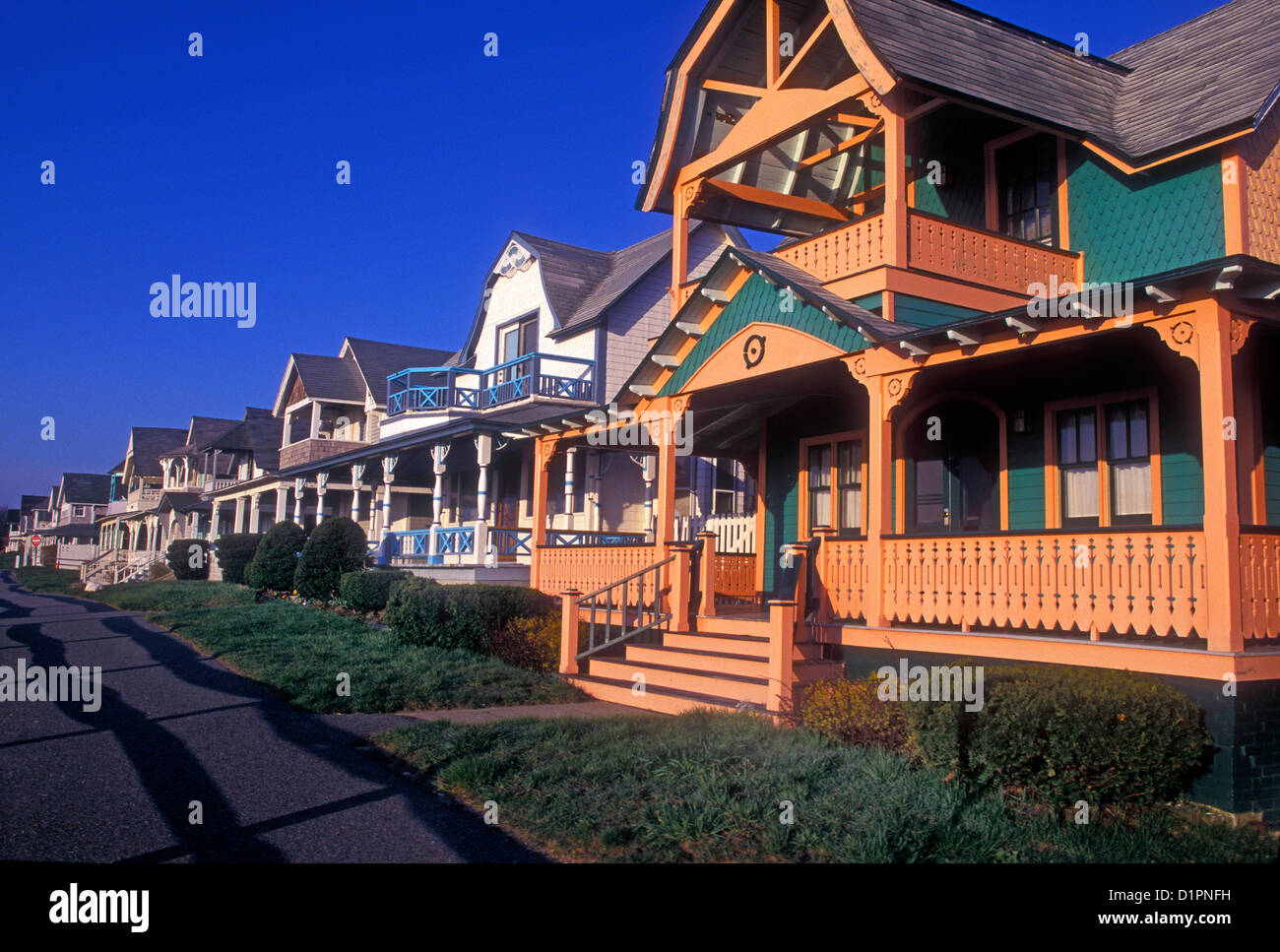 Houses Oak Bluff Martha's Vineyard Stock Photo Alamy