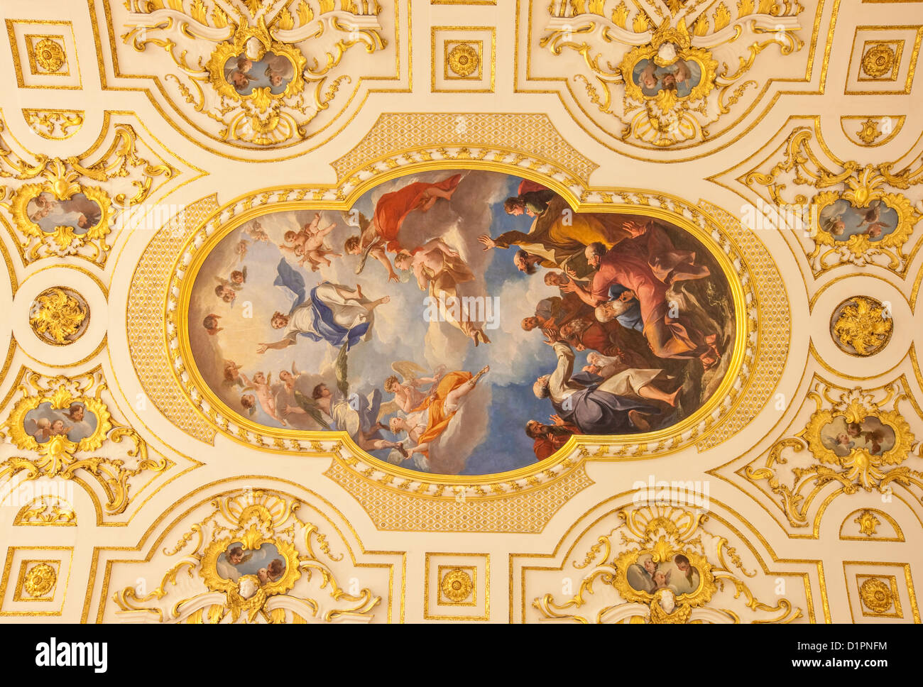 The ceiling of St. Michael and All Angels Church, Great Witley, Worcestershire, England, UK Stock Photo