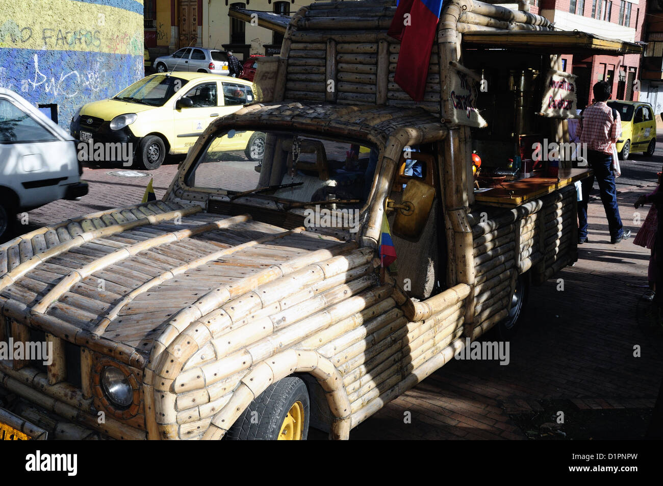 Bambu car in BOGOTA Department of Cundimarca COLOMBIA Stock Photo