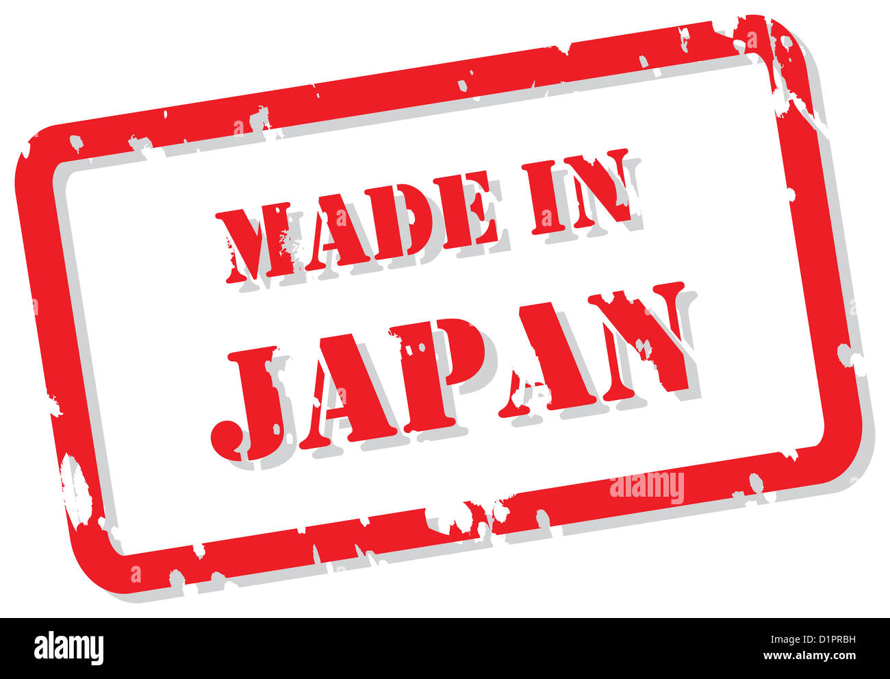 Red rubber stamp vector of Made In Japan Stock Photo