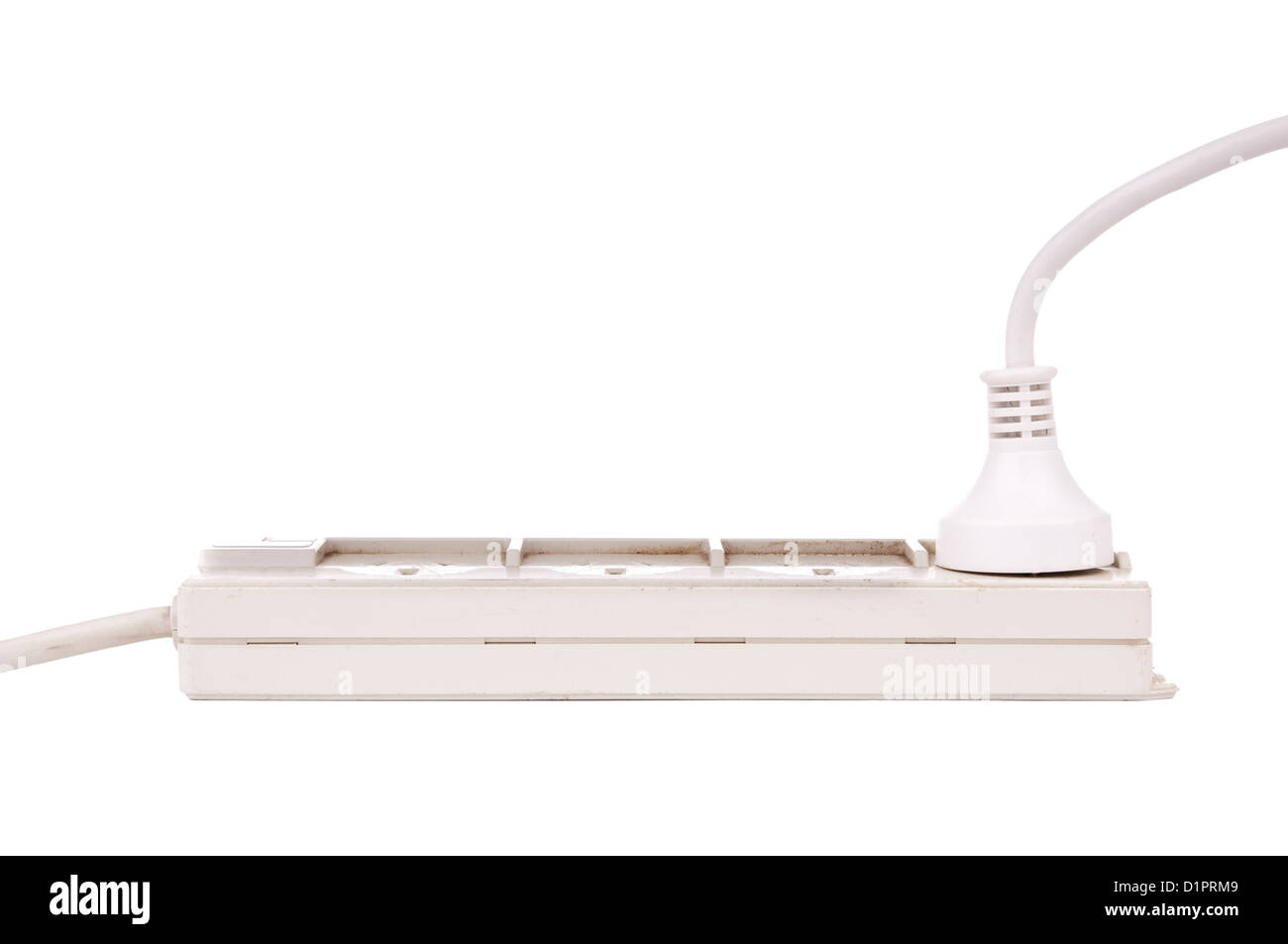 Power cords with powerboard isolated on white Stock Photo Alamy