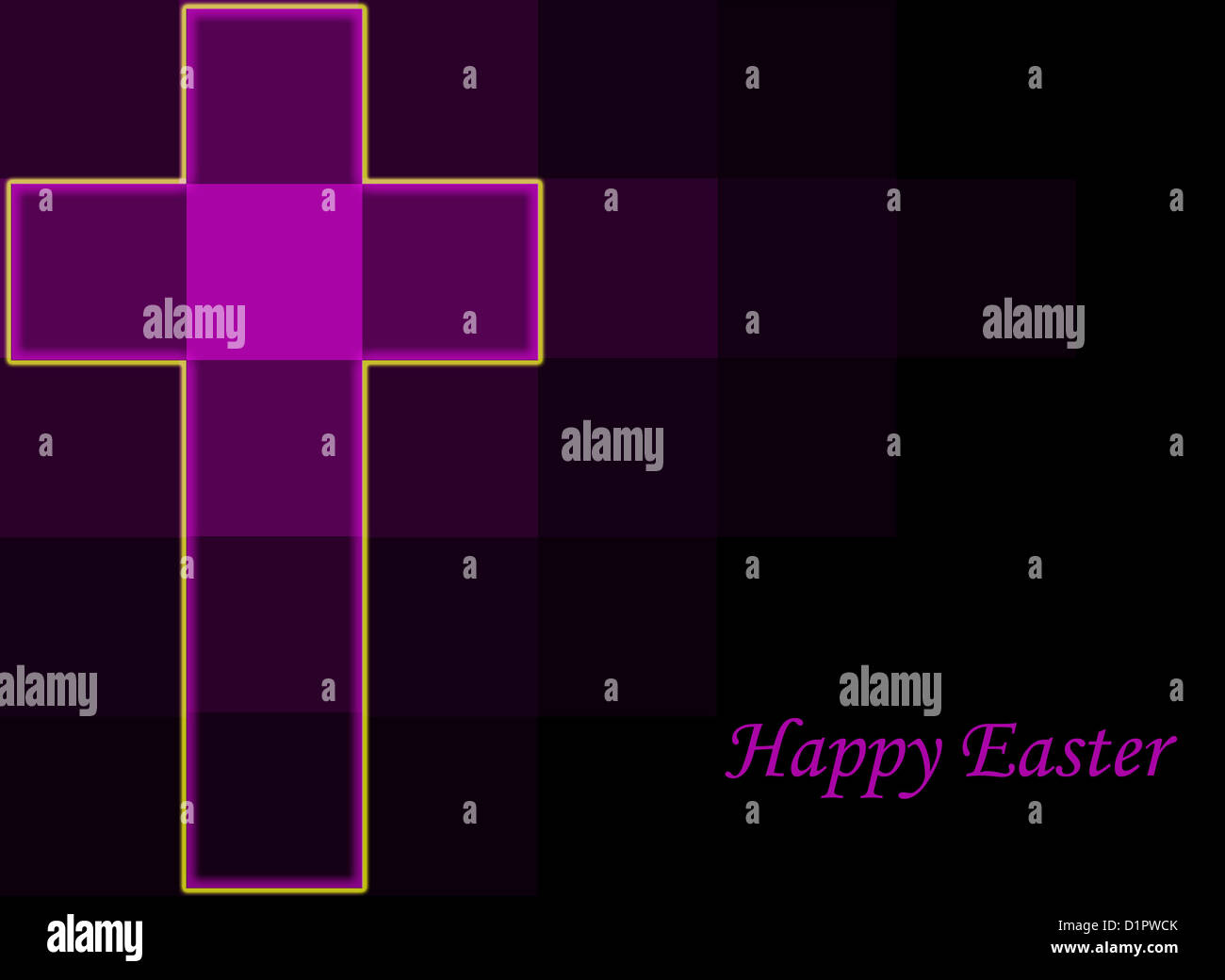 Religious Easter background, with greeting Stock Photo