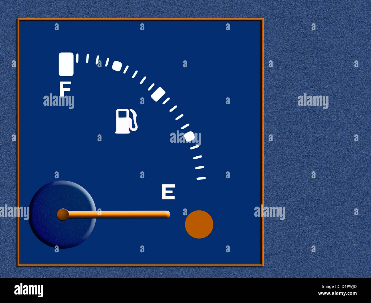 Fuel gauge on empty Stock Photo Alamy