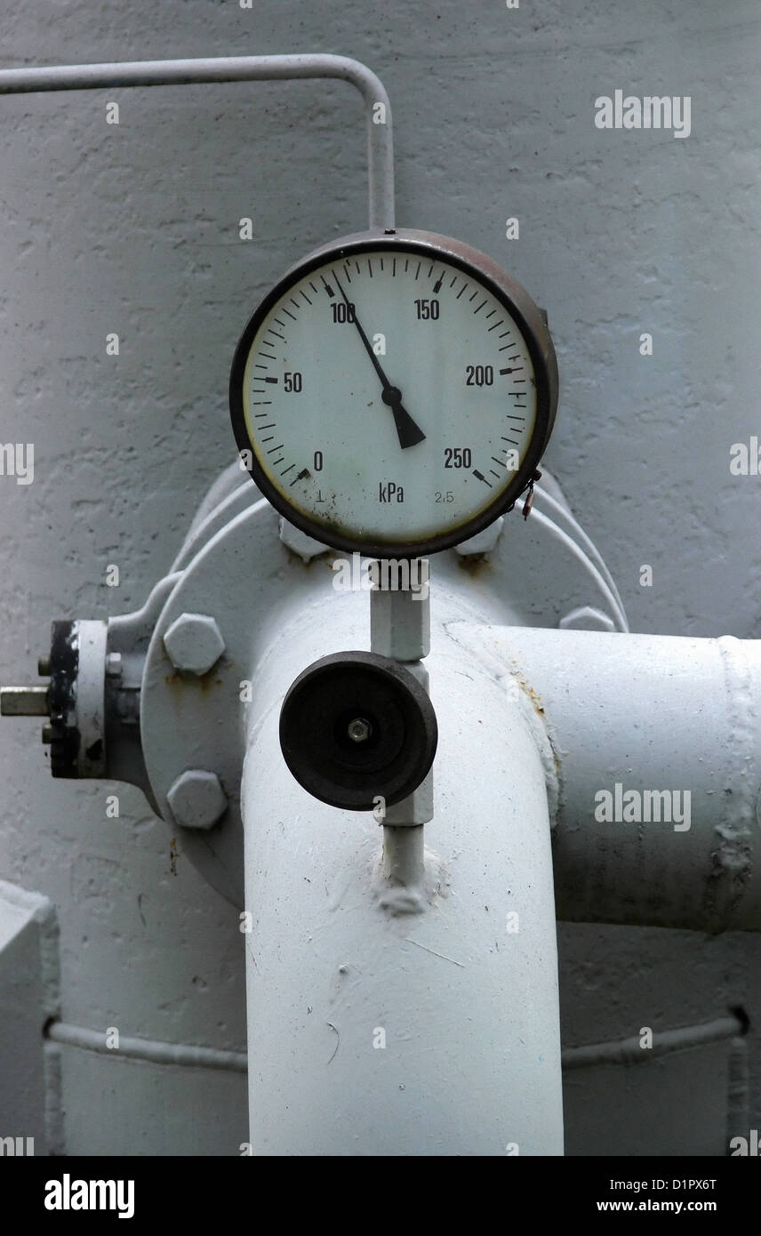 Gauge for measuring gas pressure Stock Photo Alamy
