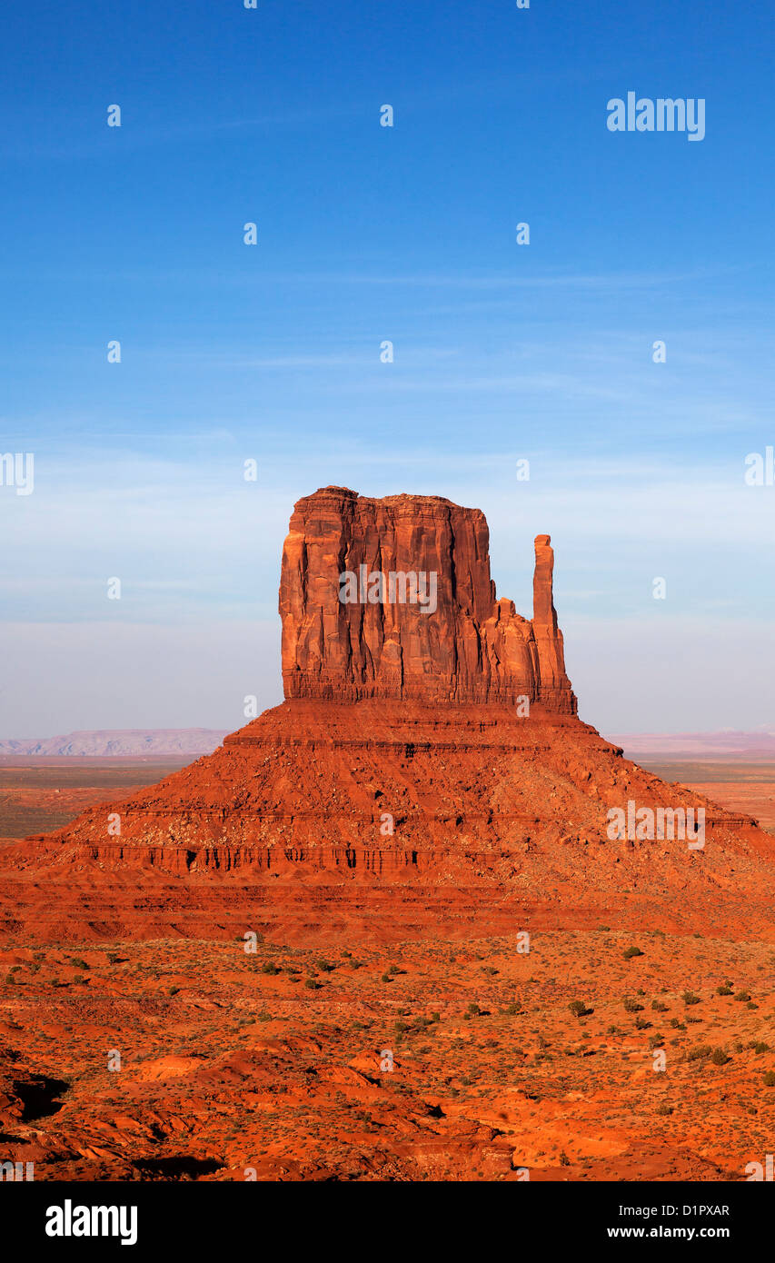 West Mitten Butte,Monument Valley, Arizona, USA Stock Photo