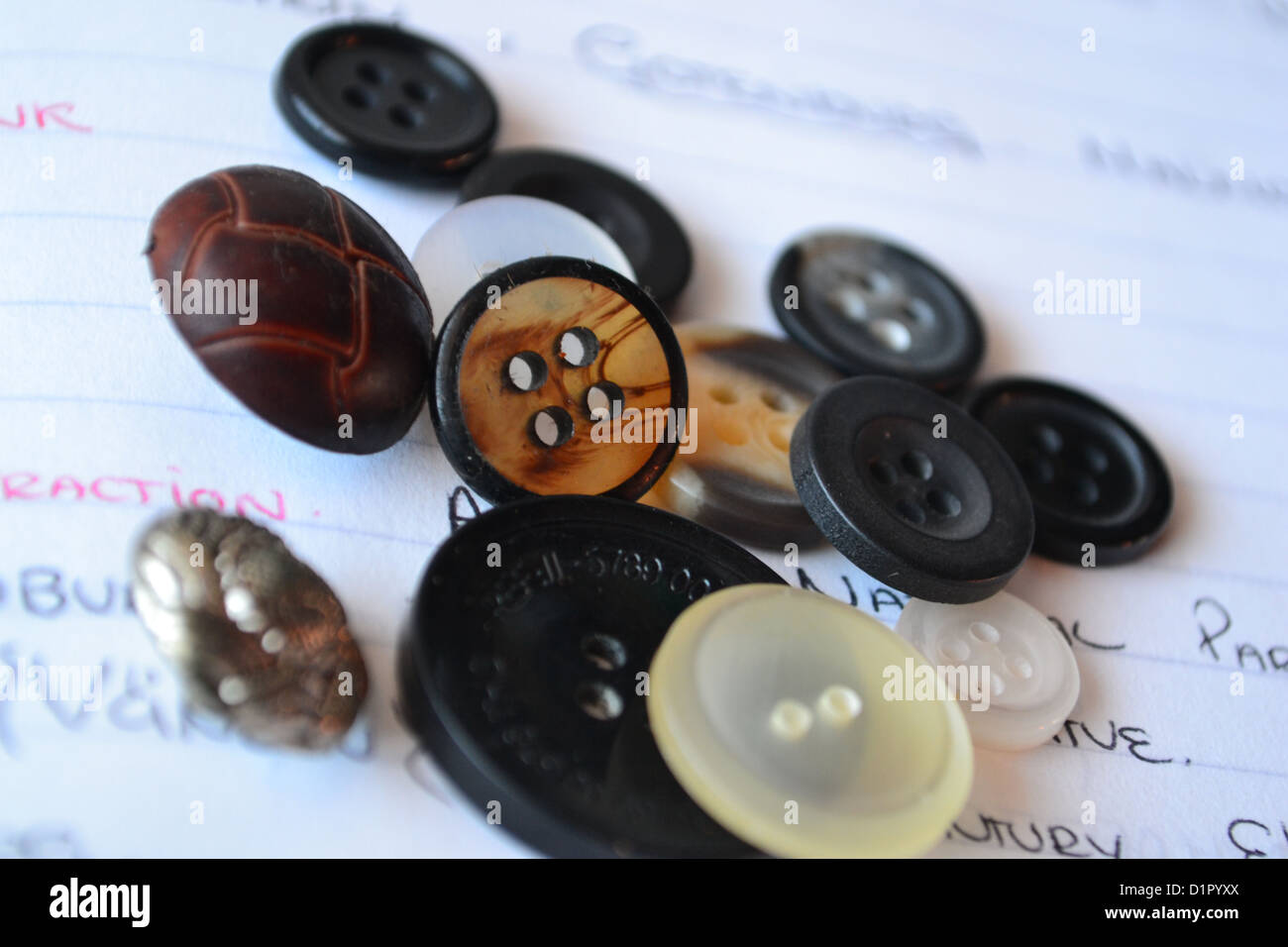 Buttons on a Page Stock Photo - Alamy