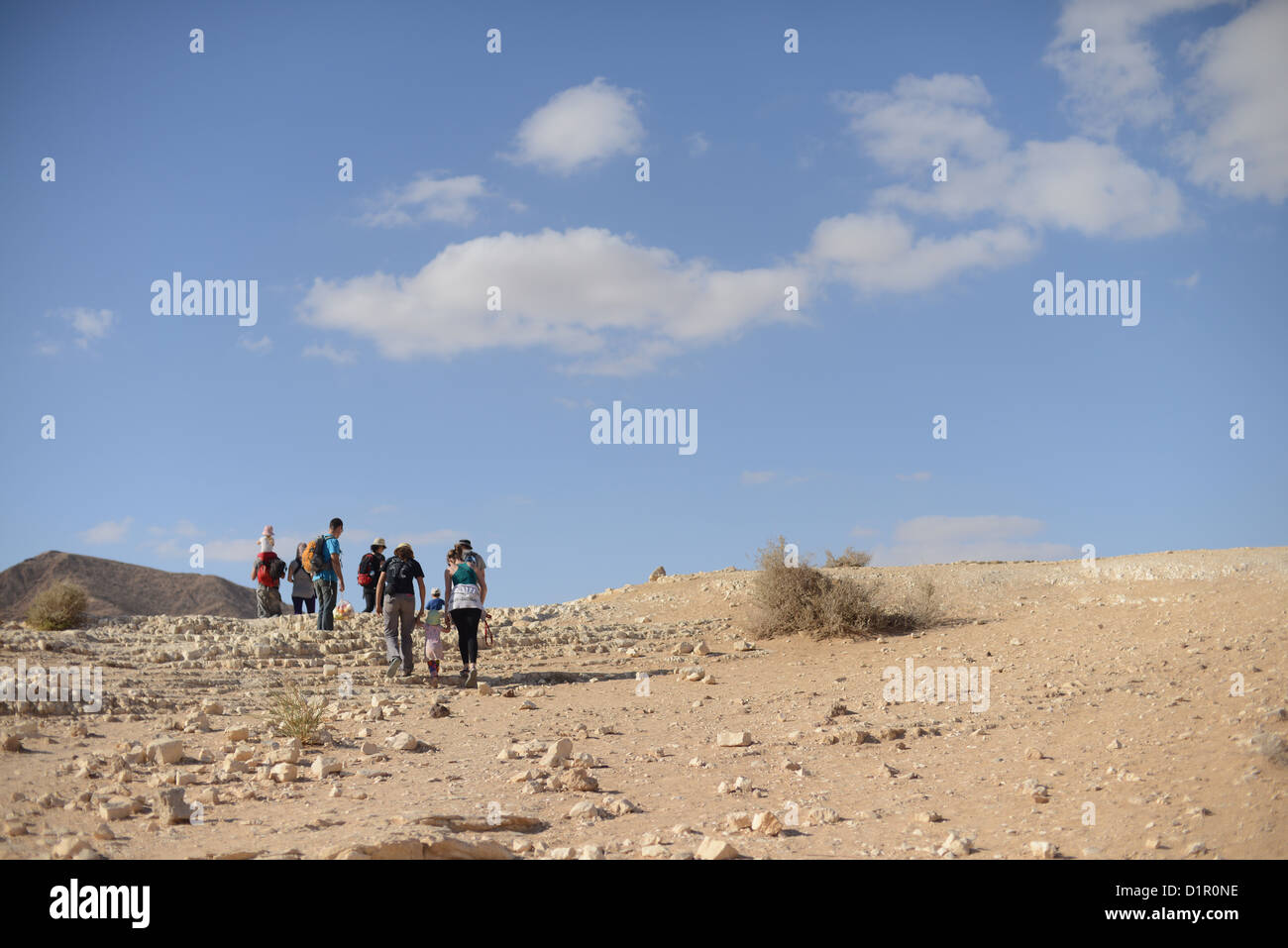 Negev Desert landscape photographed at HaMakhtesh HaGadol (The Big Crater) Stock Photo