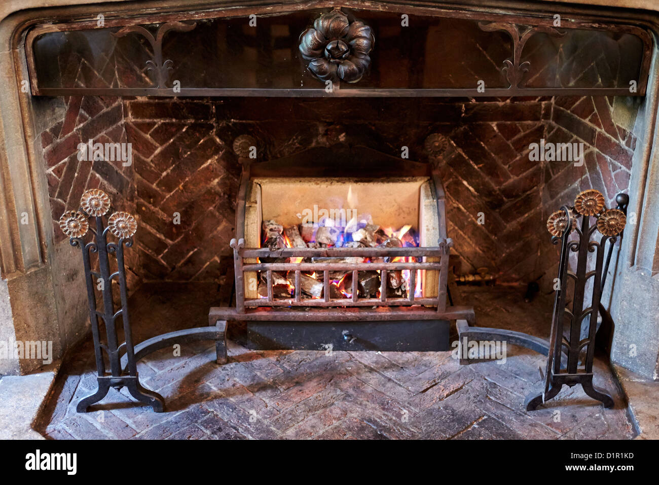 Antique Old Fireplace Hearth Stock Photos Antique Old Fireplace