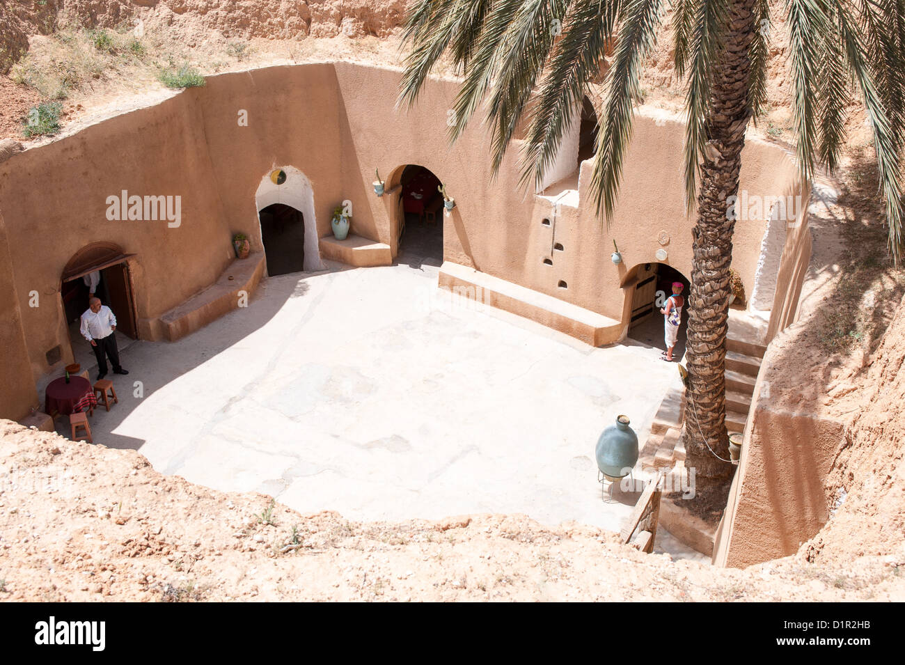 South of Tunisia, Matmata, the ancient troglodyte cave berber house Stock Photo