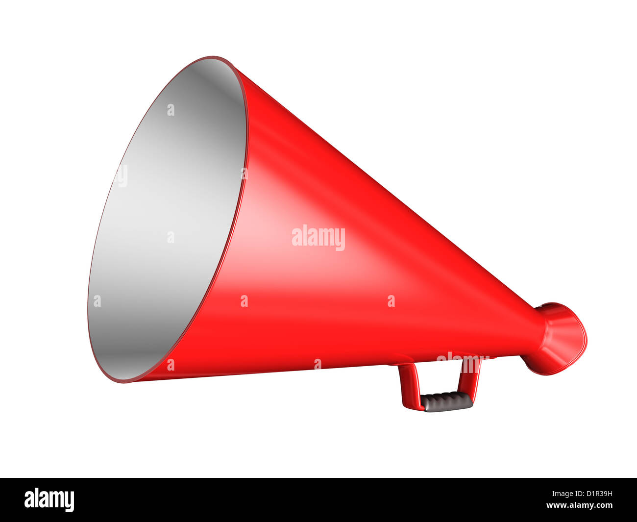 Red Megaphone isolated on white background Stock Photo Alamy