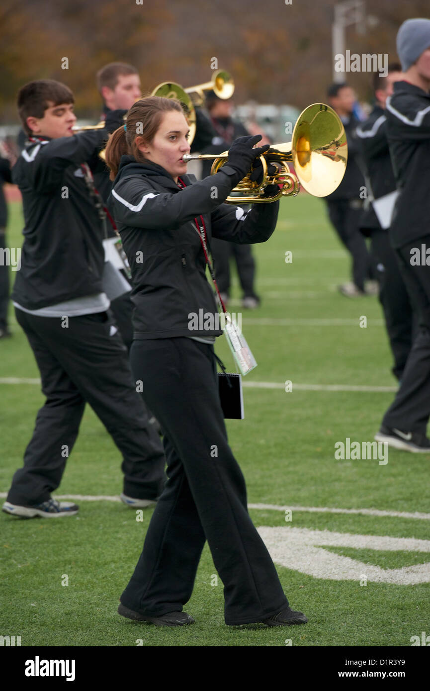 The U.S. Army AllAmerican Marching Band works on drill and musicality