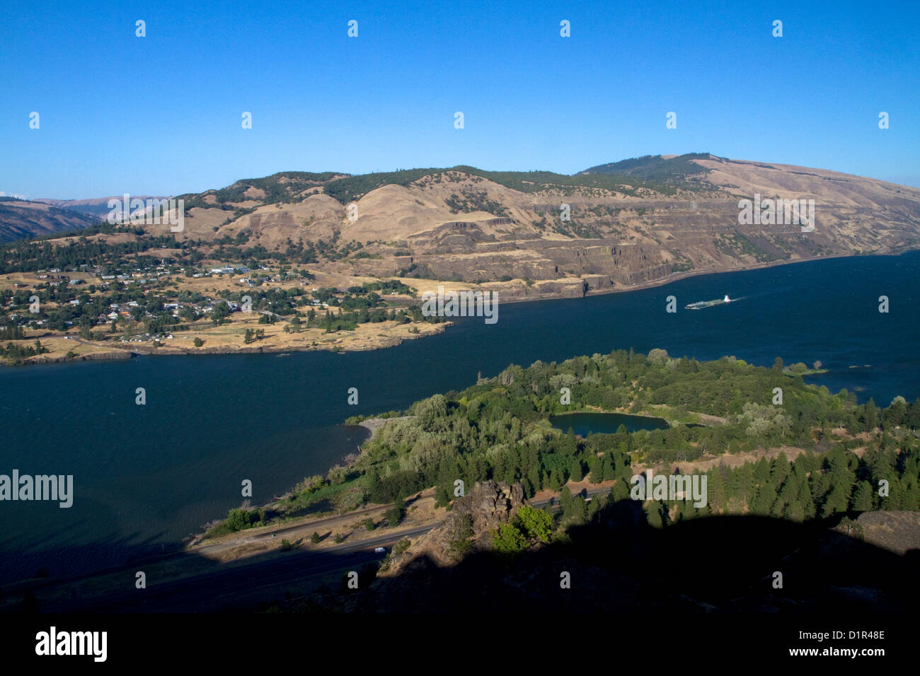 Columbia River Gorge near Hood River, Oregon, USA Stock Photo