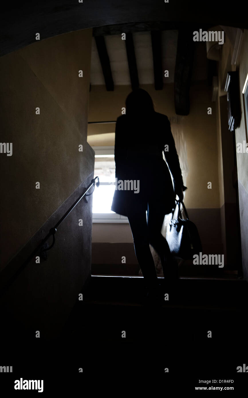 Stairs climbing silhouette hires stock photography and images Alamy