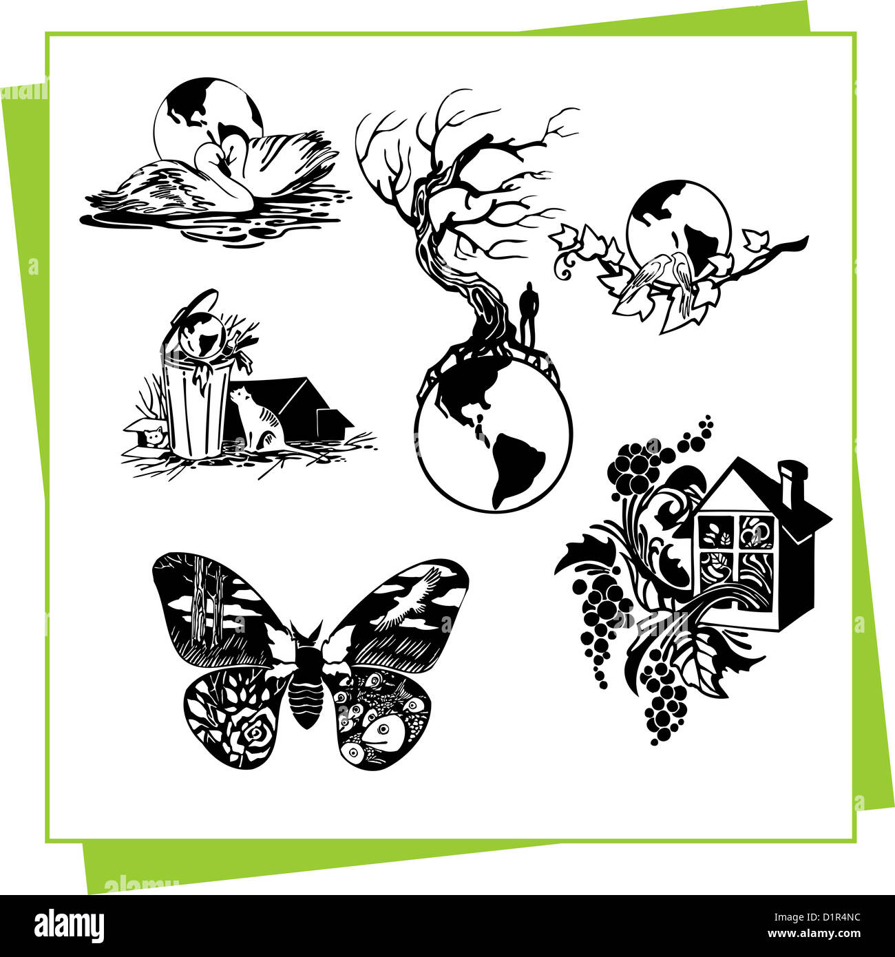 Ecology - illustration Stock Photo - Alamy
