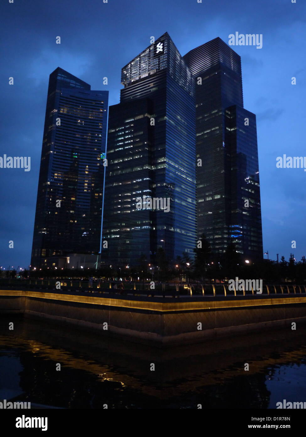 office buildings at night Asia Stock Photo - Alamy