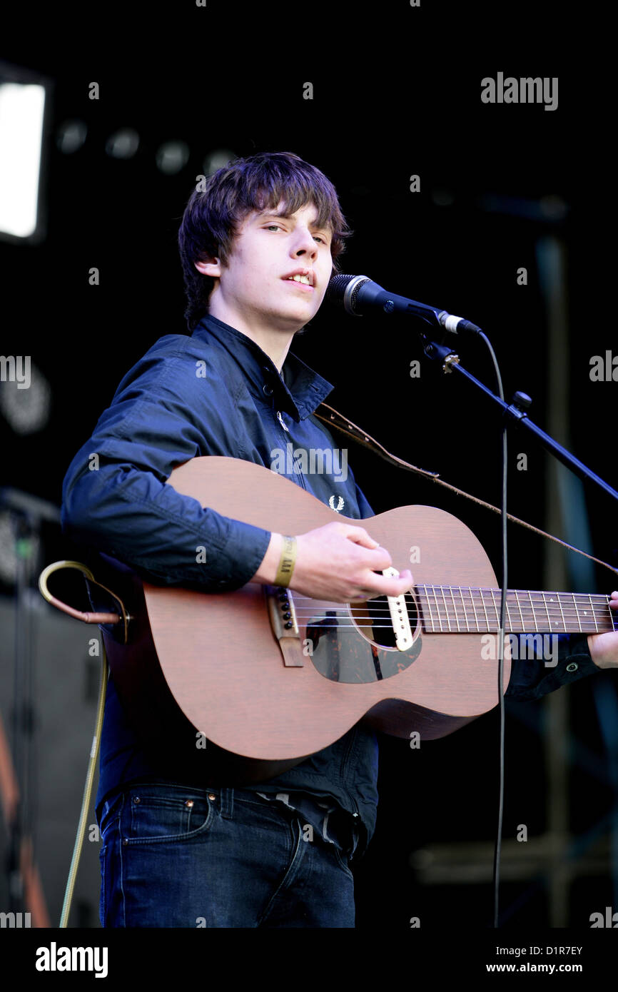 Jake Bugg performing Live at Y-Not Music Festival 2012 Stock Photo