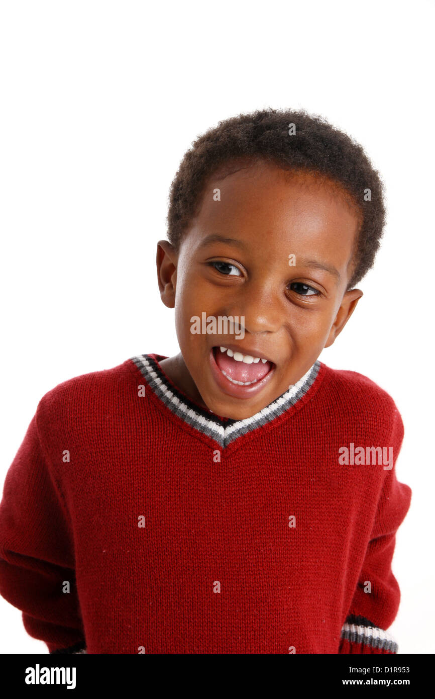 Portrait of a boy who is on white background Stock Photo - Alamy