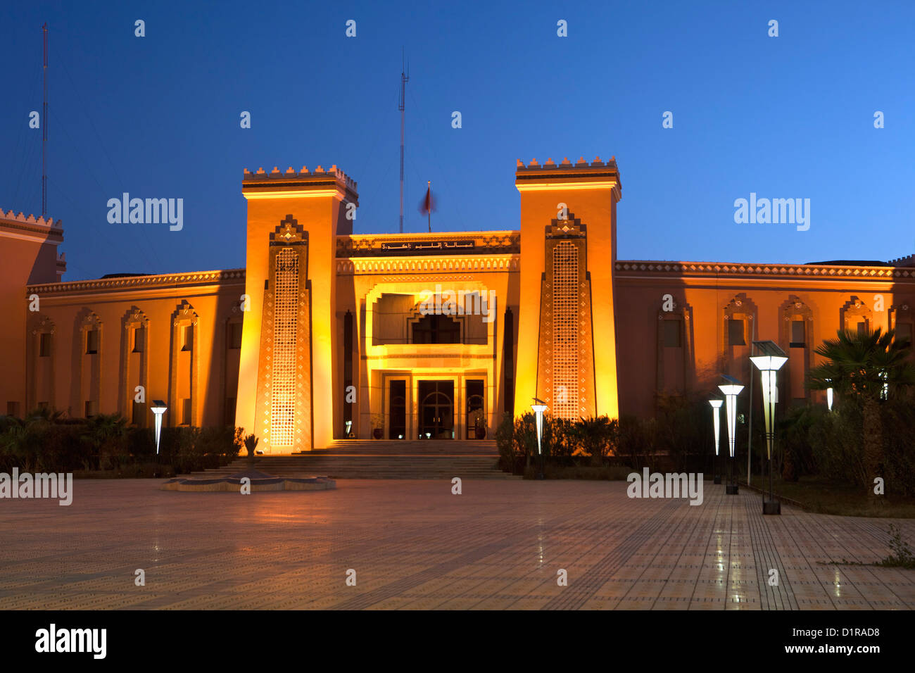 Morocco, Zagora, Town hall. Stock Photo
