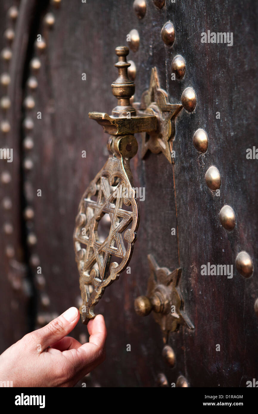 Morocco, Zagora, Door knocker. Stock Photo