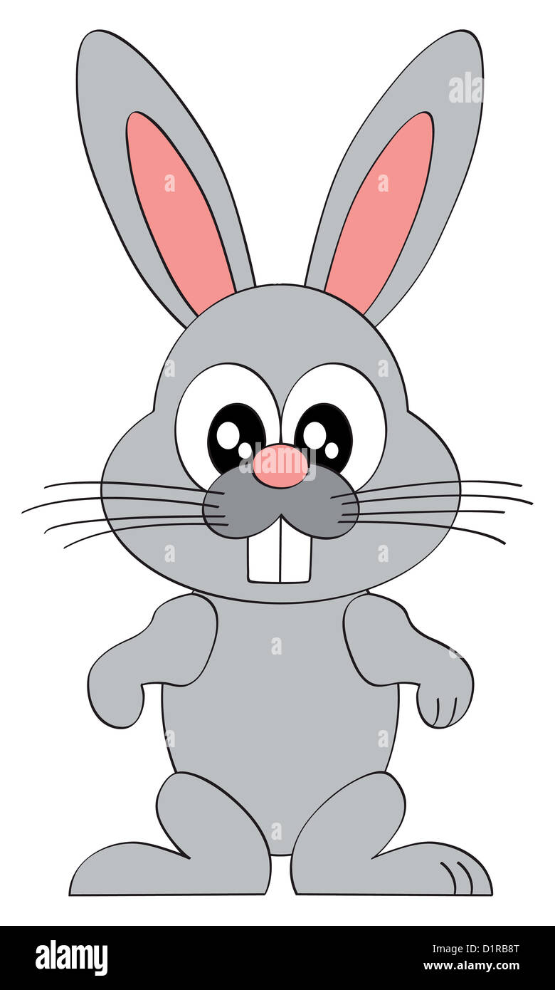 Cartoon smiling easter bunny character illustration isolated on white background Stock Photo - Alamy Cartoon smiling easter bunny character illustration isolated on white background Stock Photo - Alamy