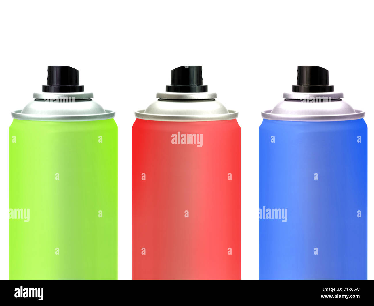 Aerosol spray cans isolated against a white background Stock Photo - Alamy