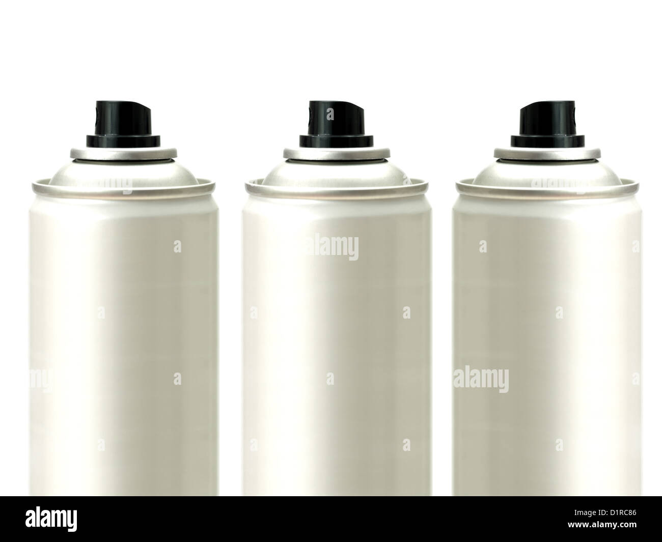 Aerosol spray cans isolated against a white background Stock Photo - Alamy
