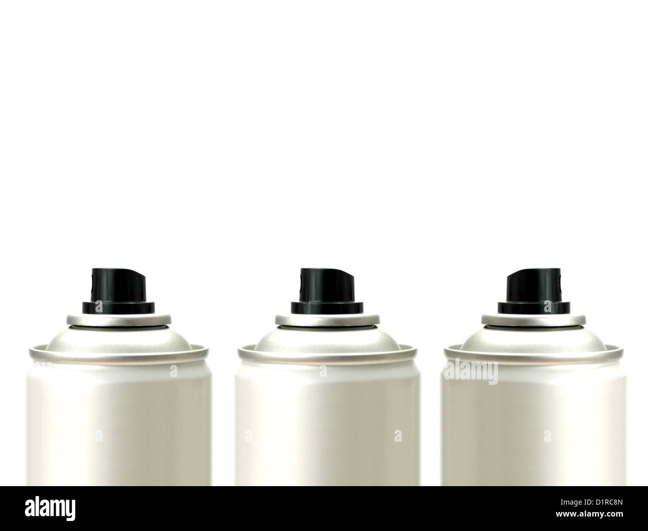 Aerosol spray cans isolated against a white background Stock Photo - Alamy