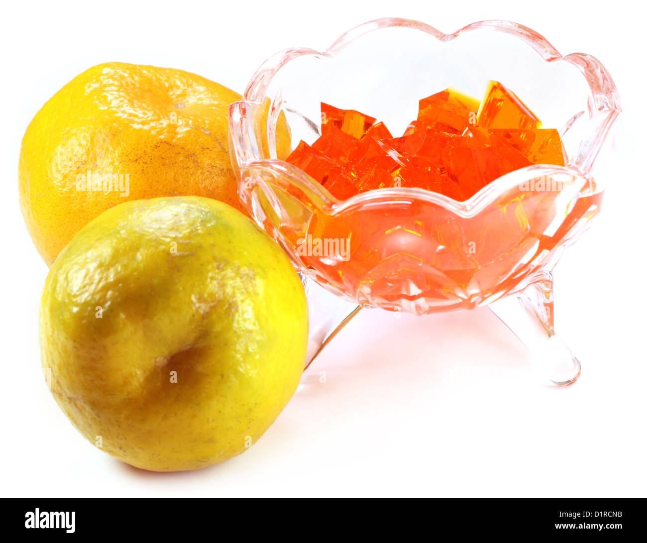 Orange Jelly with fresh oranges Stock Photo Alamy