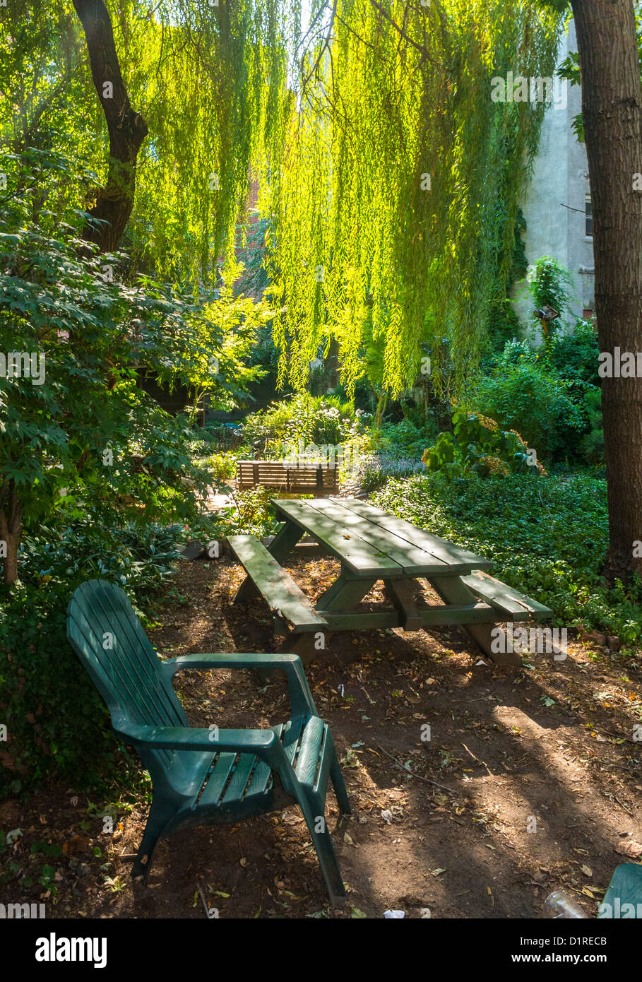 New York, NY, USA, East Village "Miracle Garden" Community Gardens