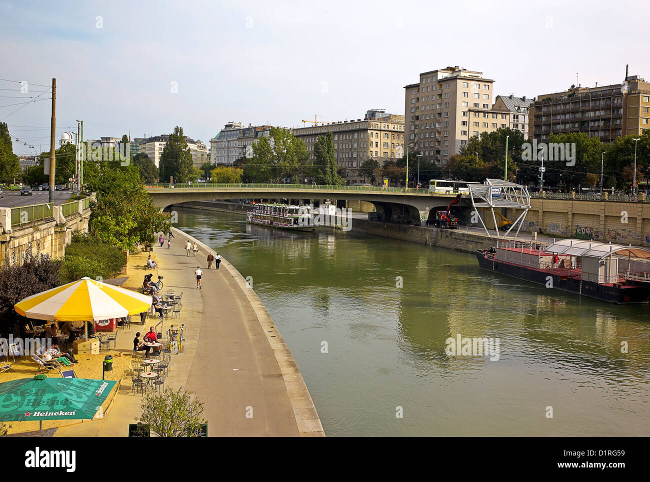 -Vienna River- Austria (Europe). Stock Photo