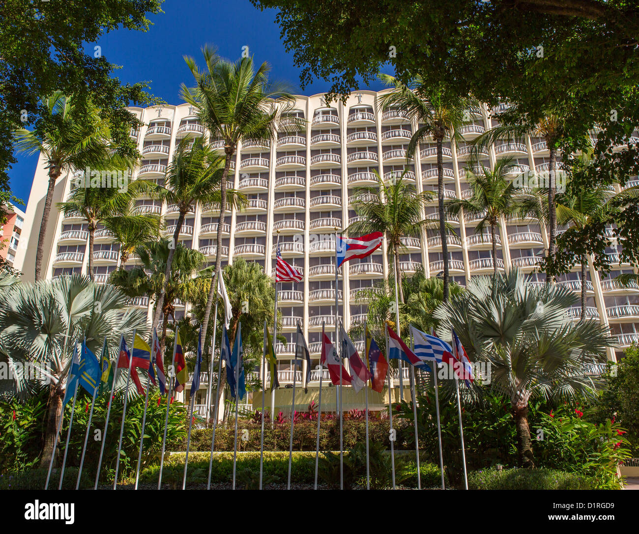 SAN JUAN, PUERTO RICO - The InterContinental Hotel, a beach resort at Isla  Verde Stock Photo - Alamy