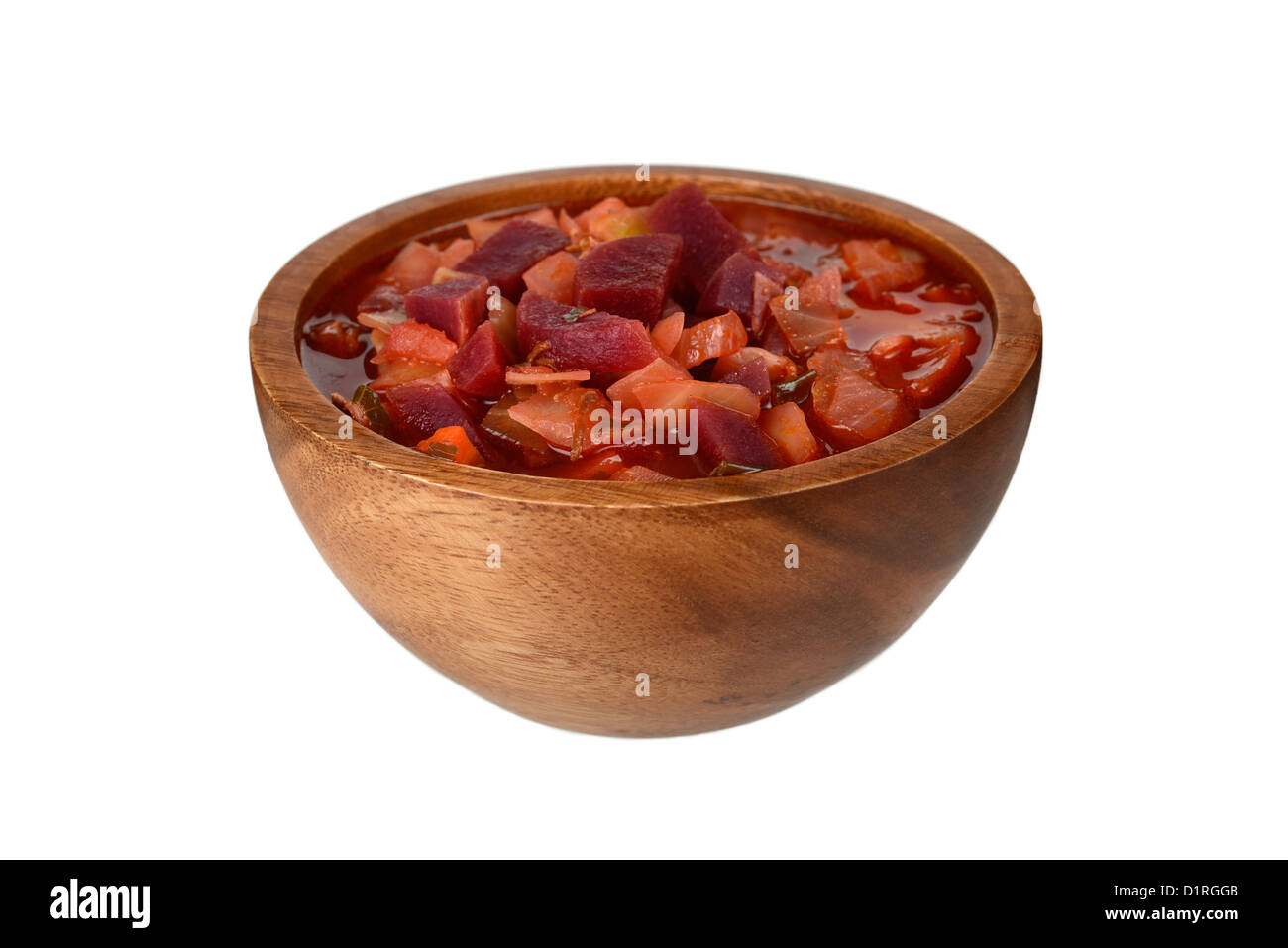 Borscht, Russian traditional Beetroot soup, stew Stock Photo