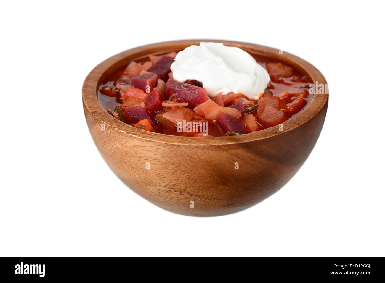 Borscht, Russian traditional Beetroot soup, stew Stock Photo