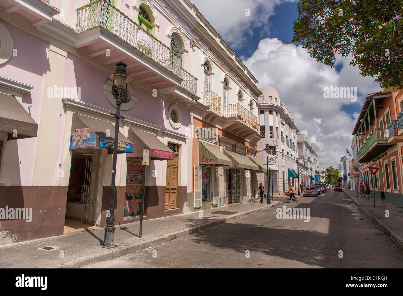 PONCE, PUERTO RICO - street scene. Stock Photo