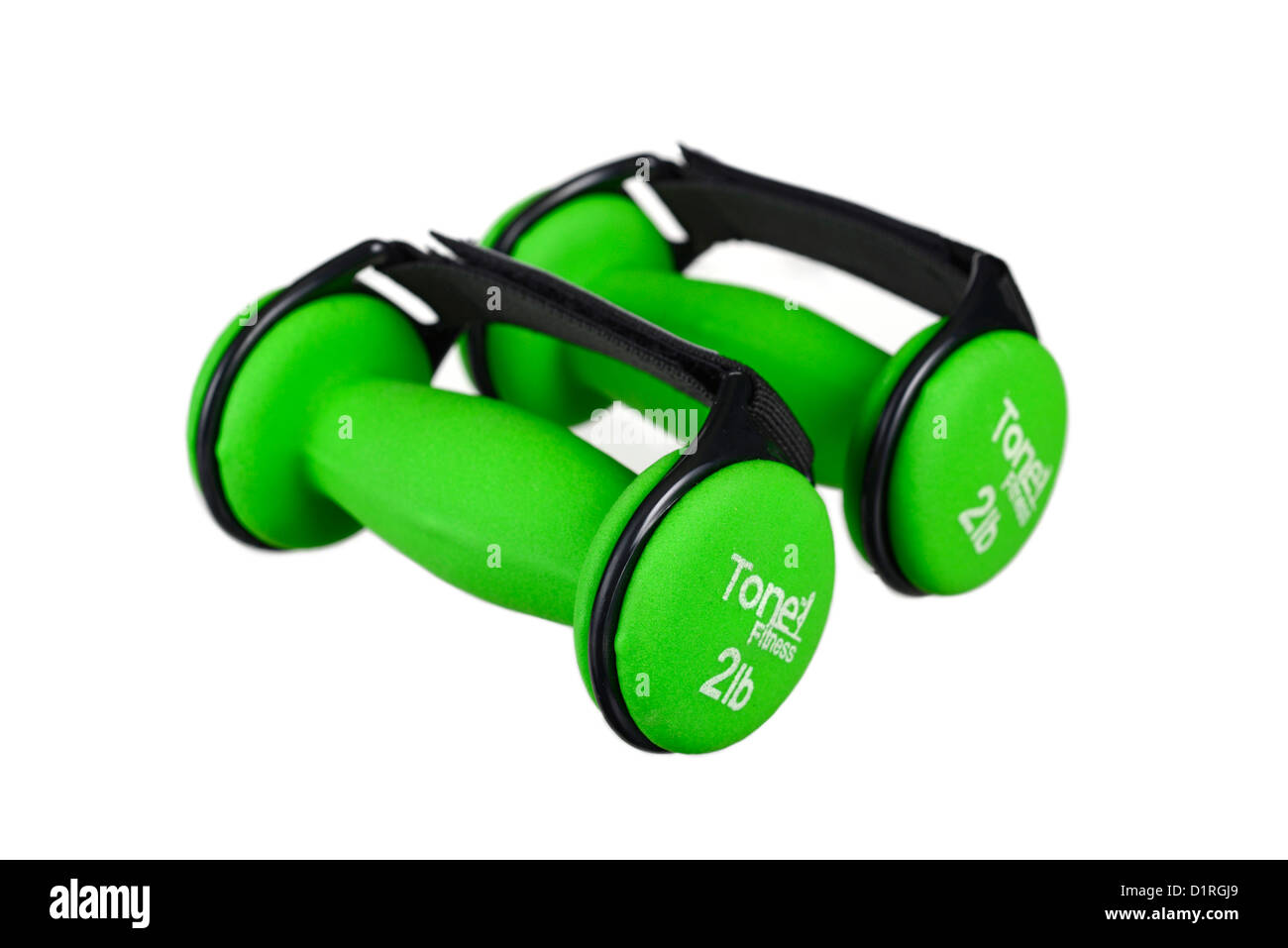 Dumbbells, tone fitness, walking fitness dumbbells with adjustable straps Stock Photo