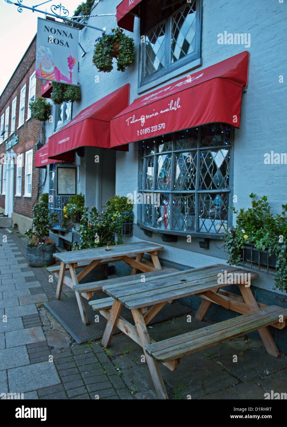 Exterior of Italian restaurant, High Street, Uxbridge, Middlesex